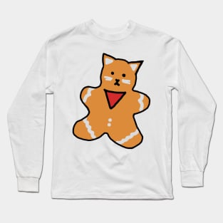 Gingerbread Merlin Cat Long Sleeve T-Shirt